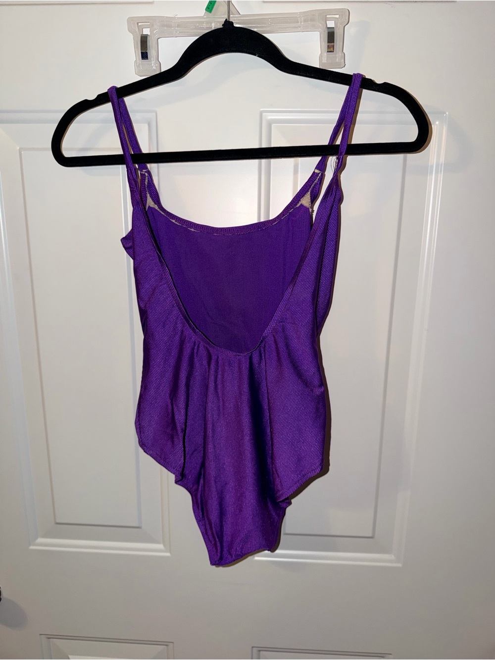 Women's Purple Bandeau Bodysuit with Double Straps